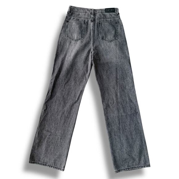 TATIKA long black cotton high waist jaens sz M - Picture 2 of 12